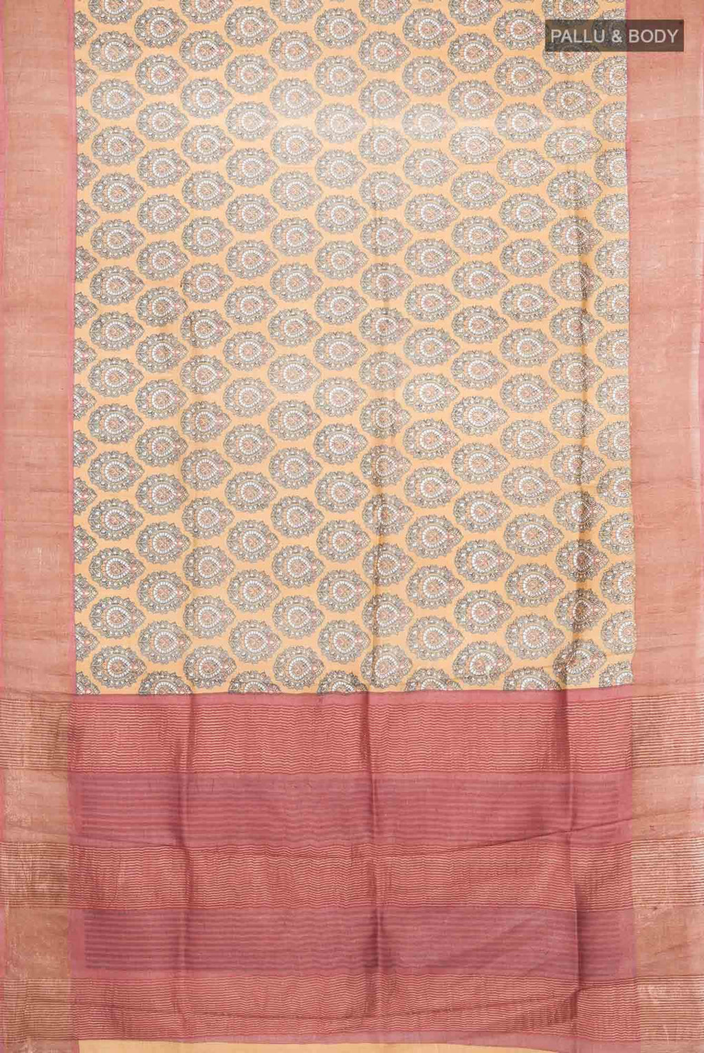 Brown Bhagalpuri Tussar Silk Saree