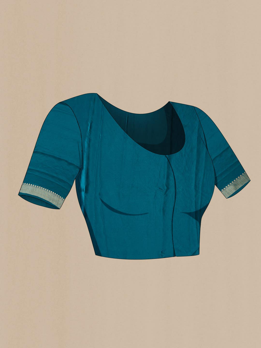 Teal Banarasi Silk Saree