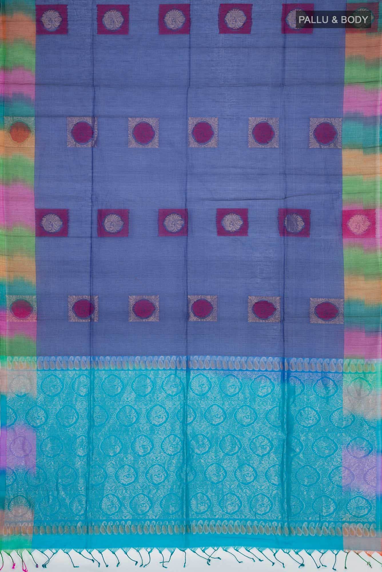 Blue Silk Cotton Saree