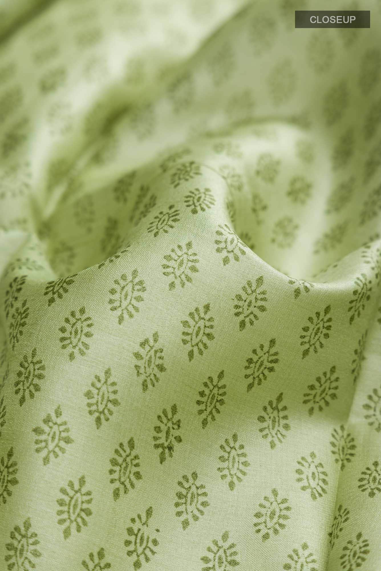 Green Bhagalpuri Tussar Silk Saree