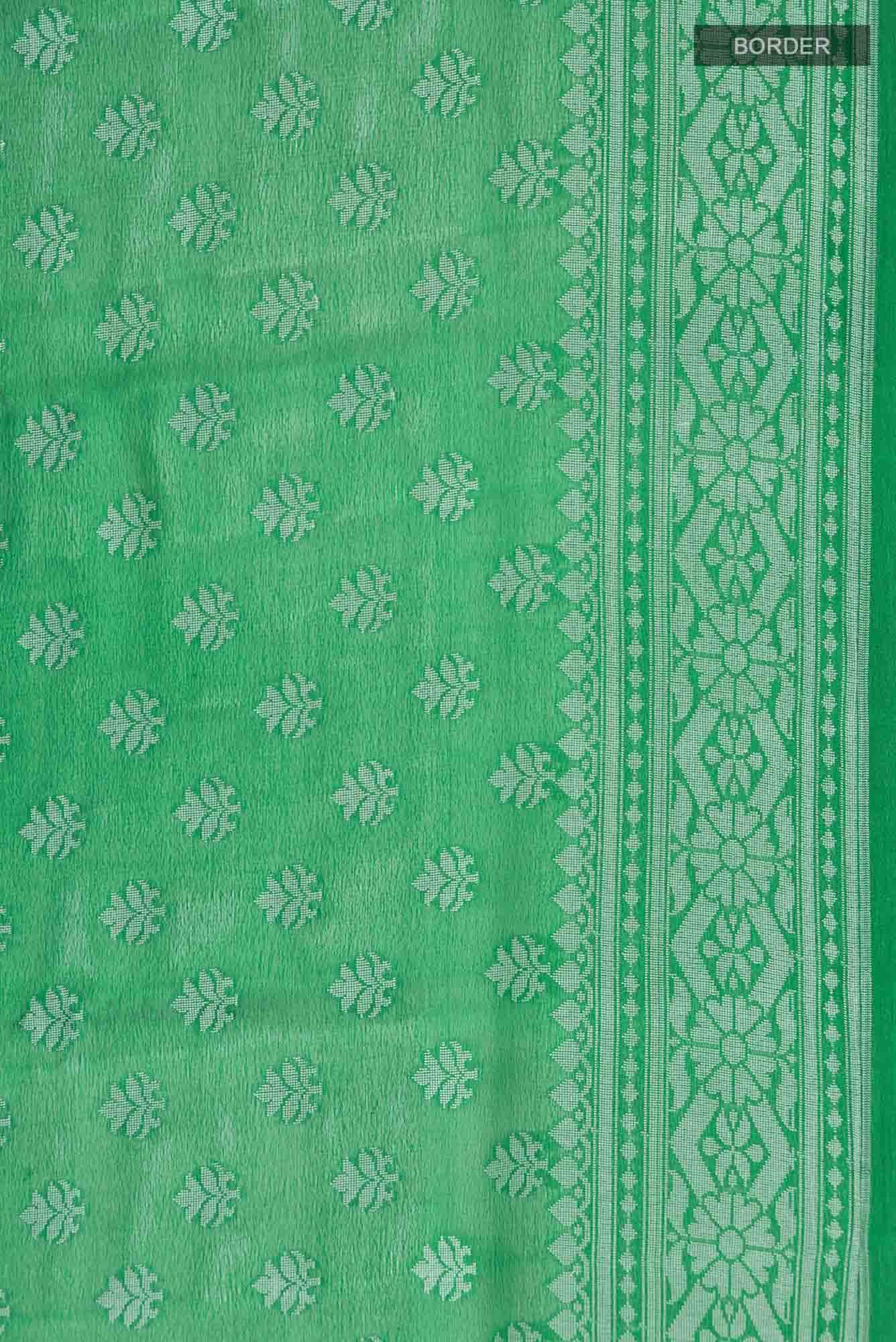 Green Banarasi Georgette Saree
