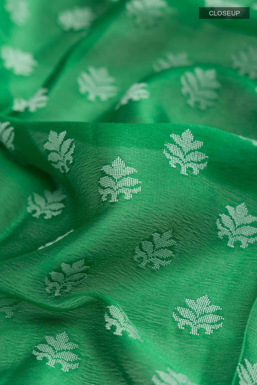 Green Banarasi Georgette Saree