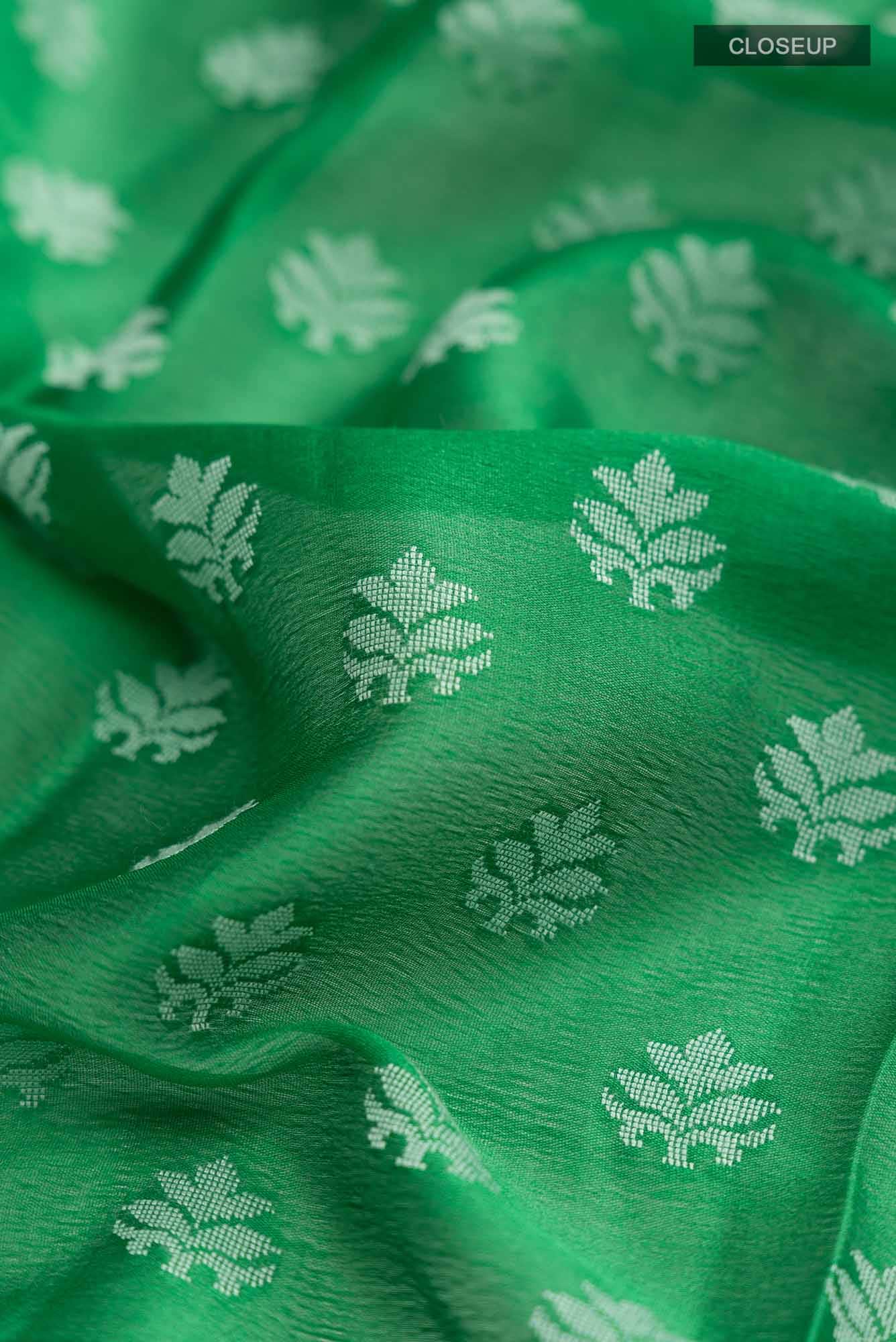 Green Banarasi Georgette Saree