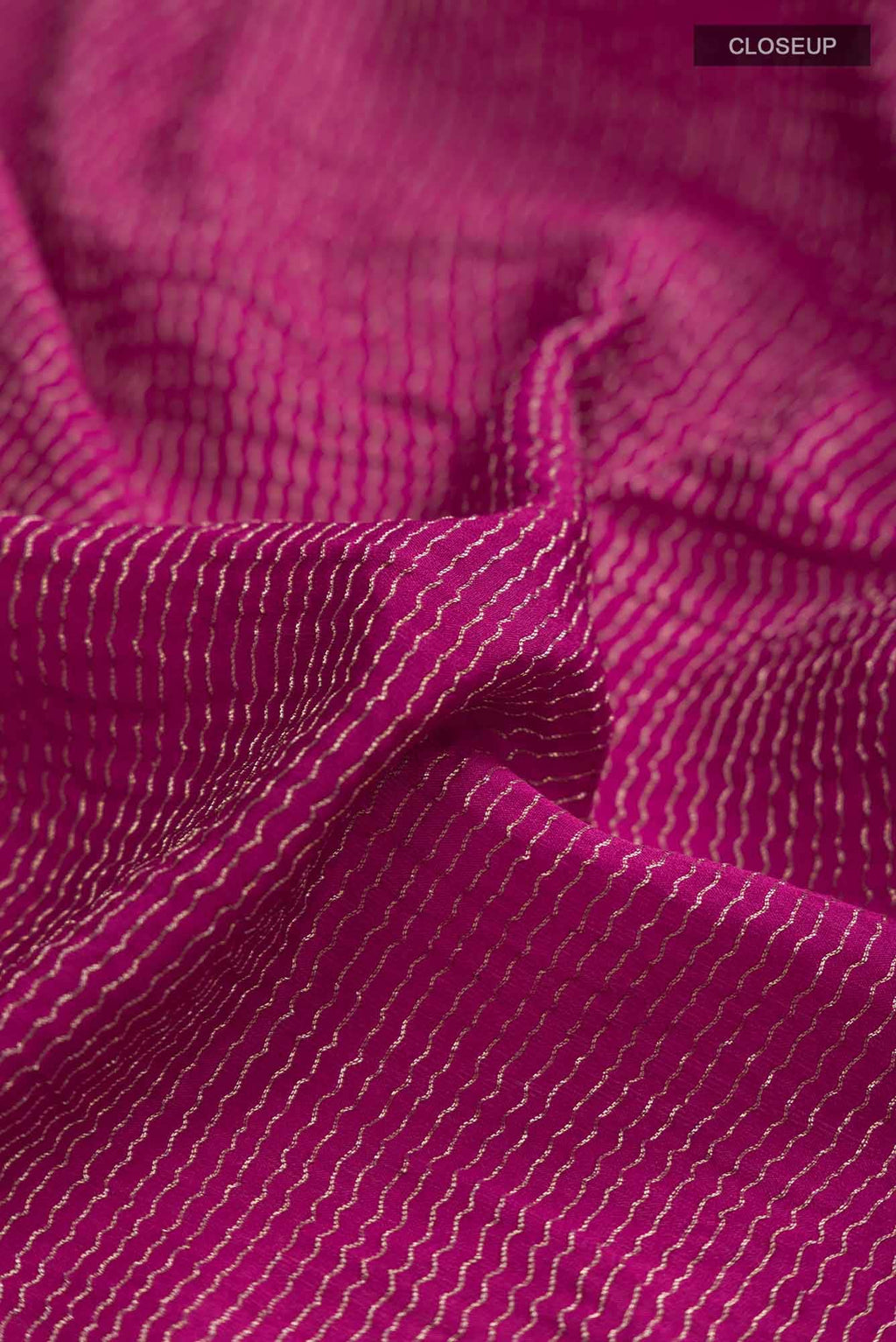 Dark Pink Mysore Crepe Saree
