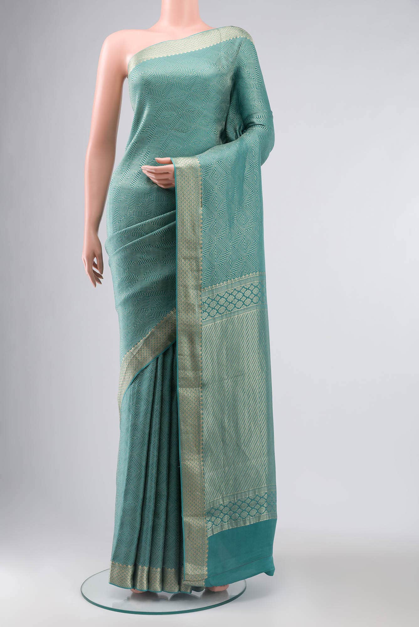 Green Georgette Saree