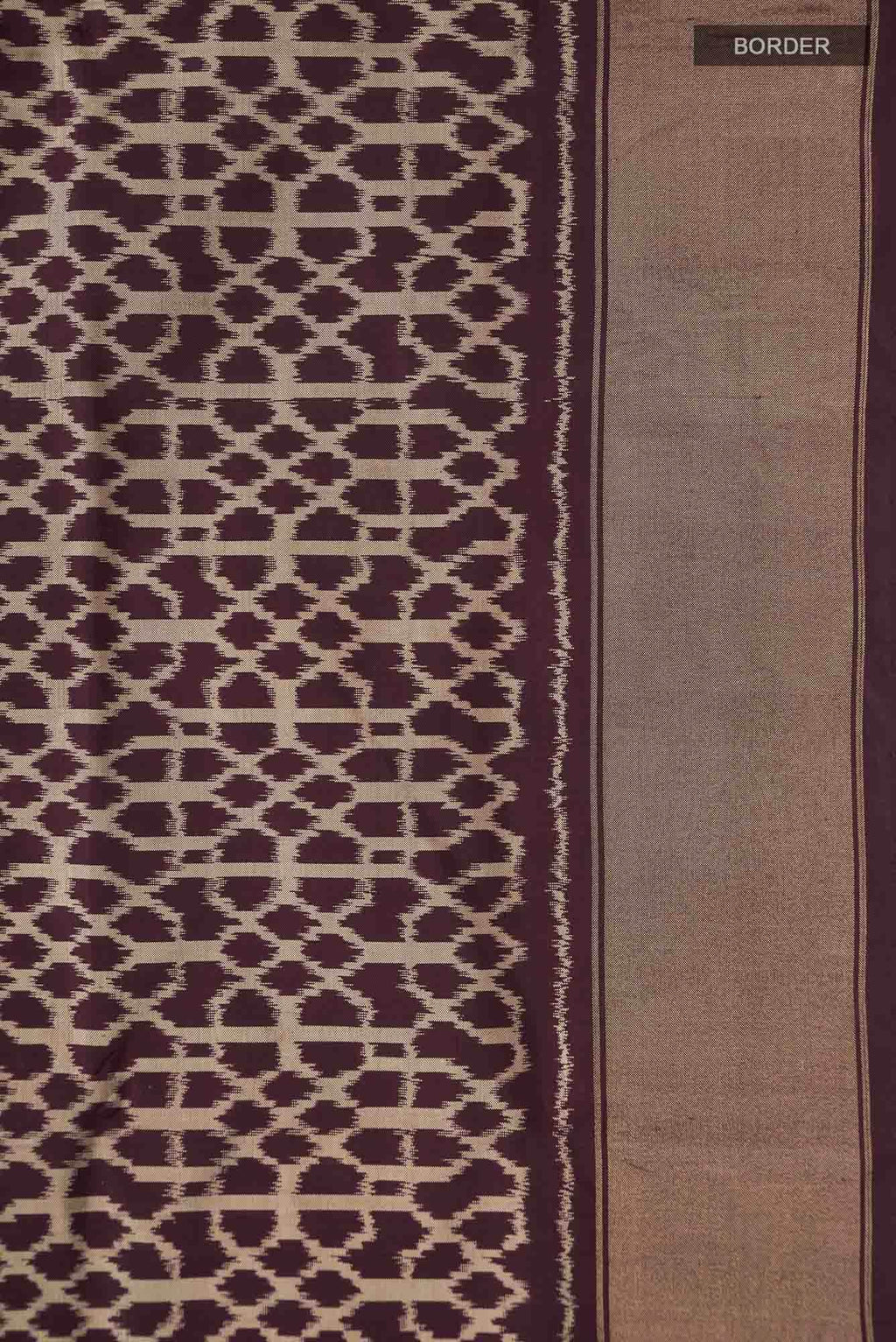 Brown Pochampally Silk Saree