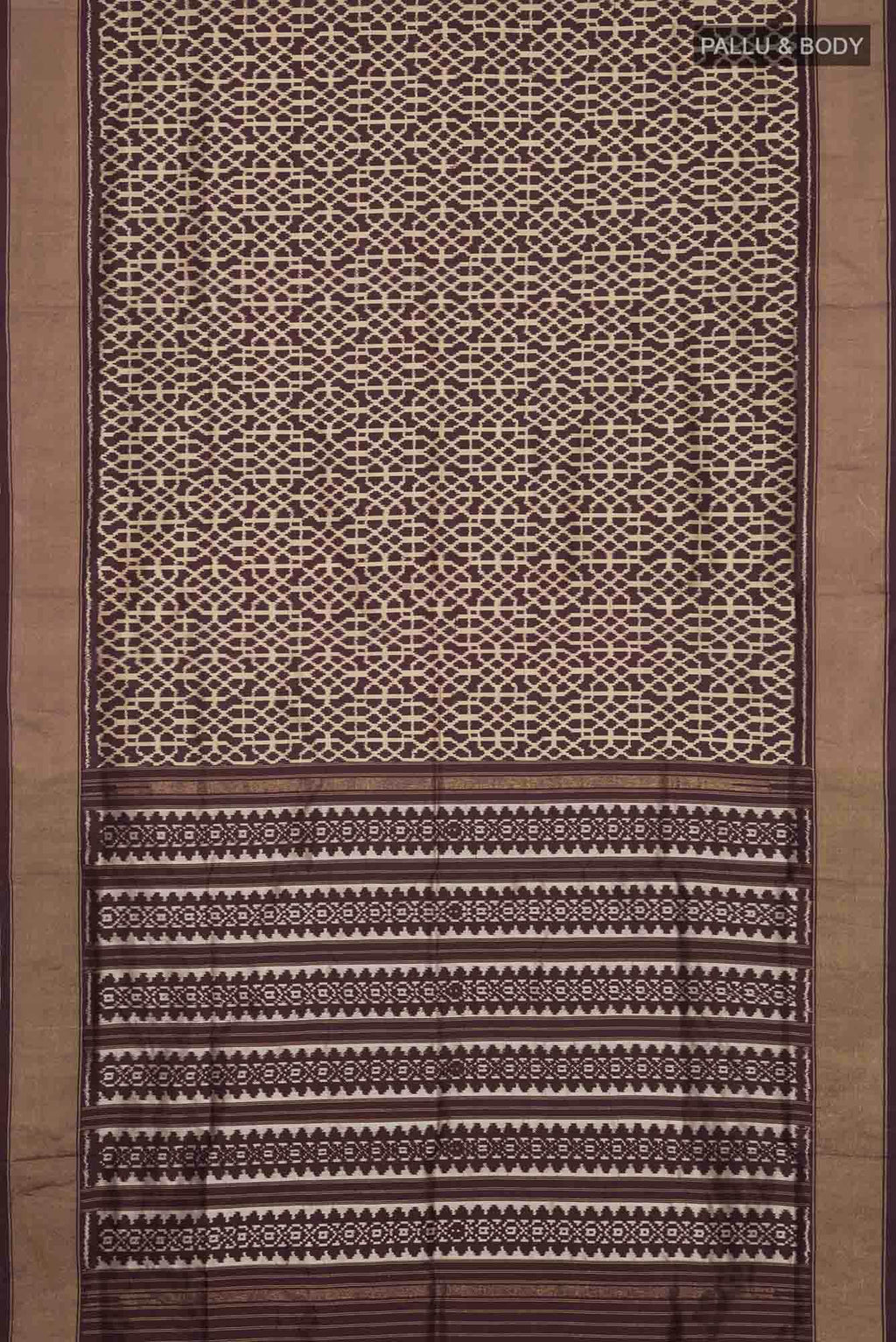 Brown Pochampally Silk Saree