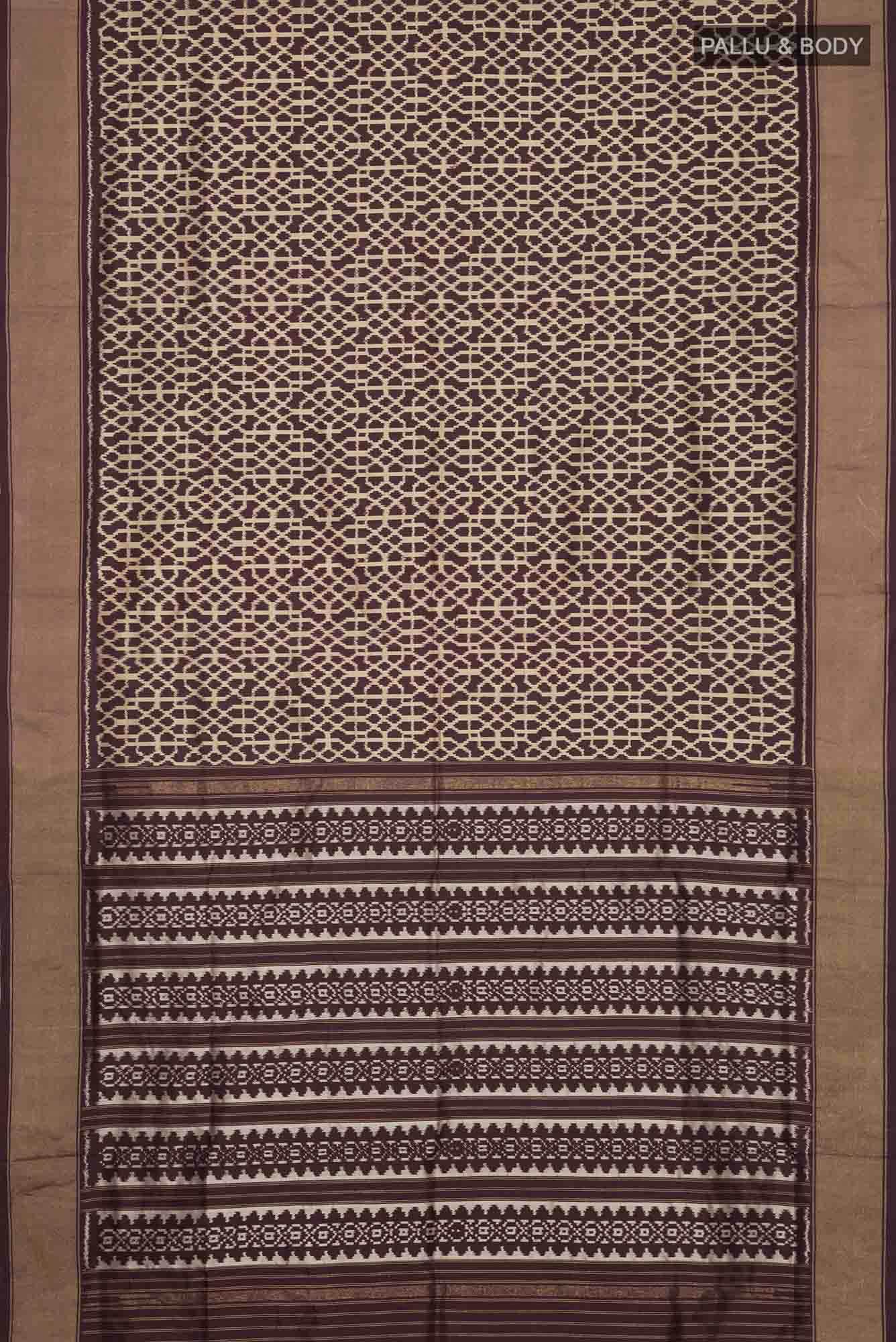 Brown Pochampally Silk Saree