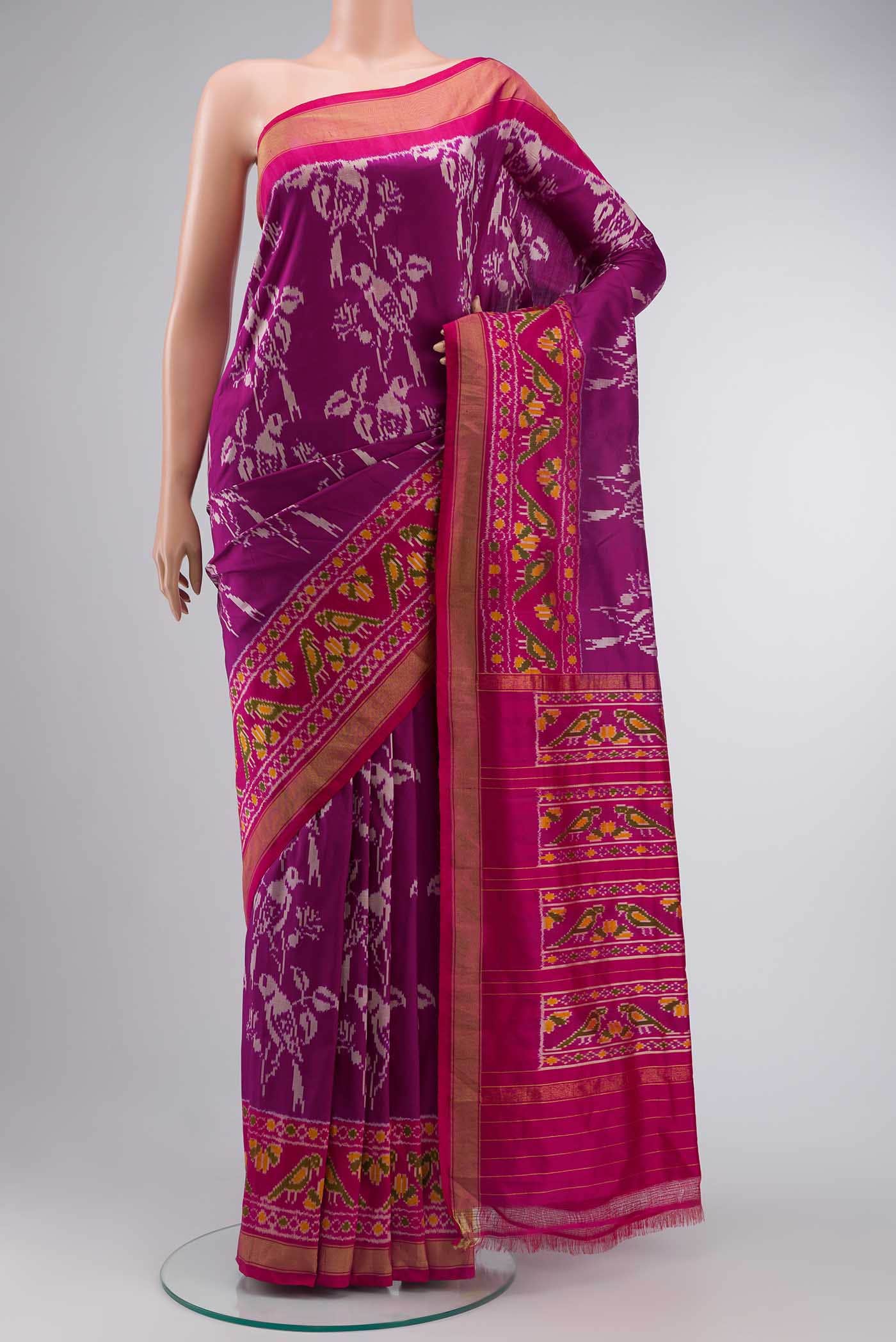 Purple Pochampally Silk Saree