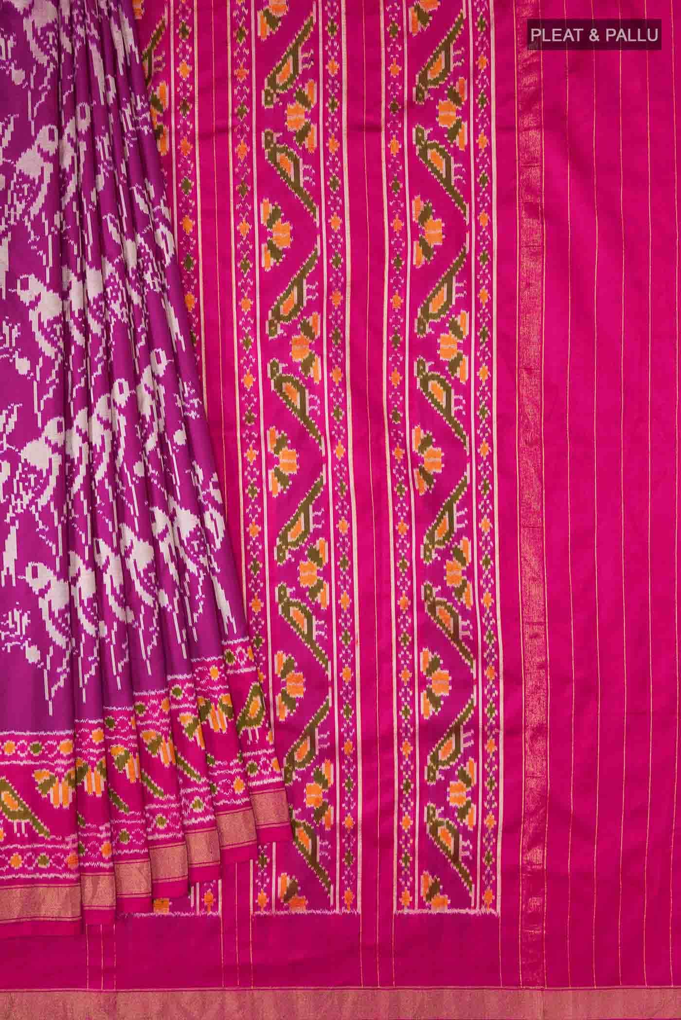 Purple Pochampally Silk Saree