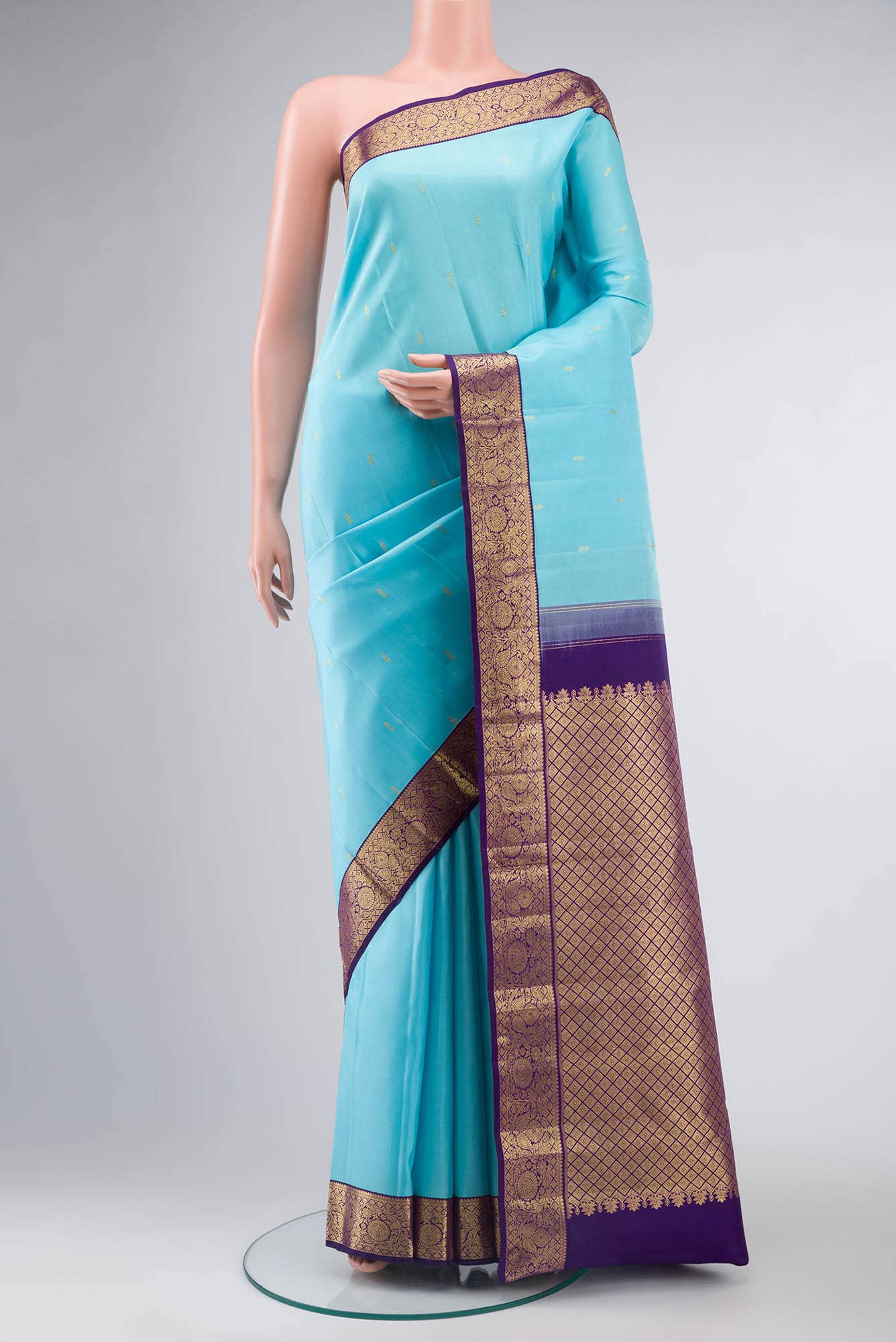 Blue Kanchipuram Silk Saree