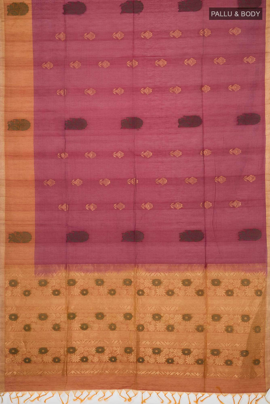 Maroon Silk Cotton Saree