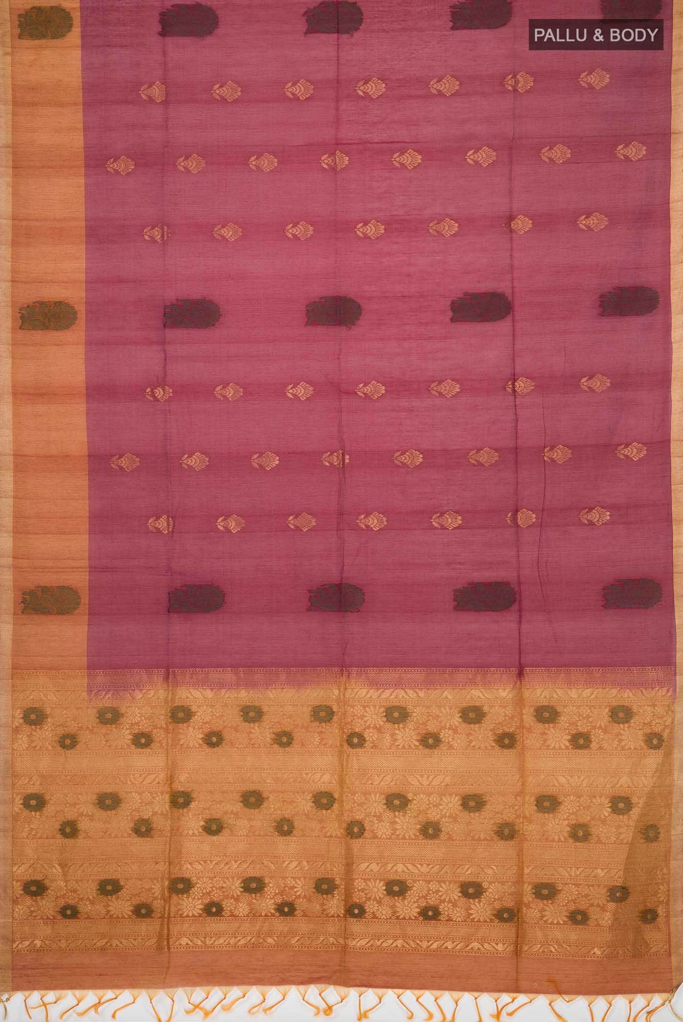 Maroon Silk Cotton Saree