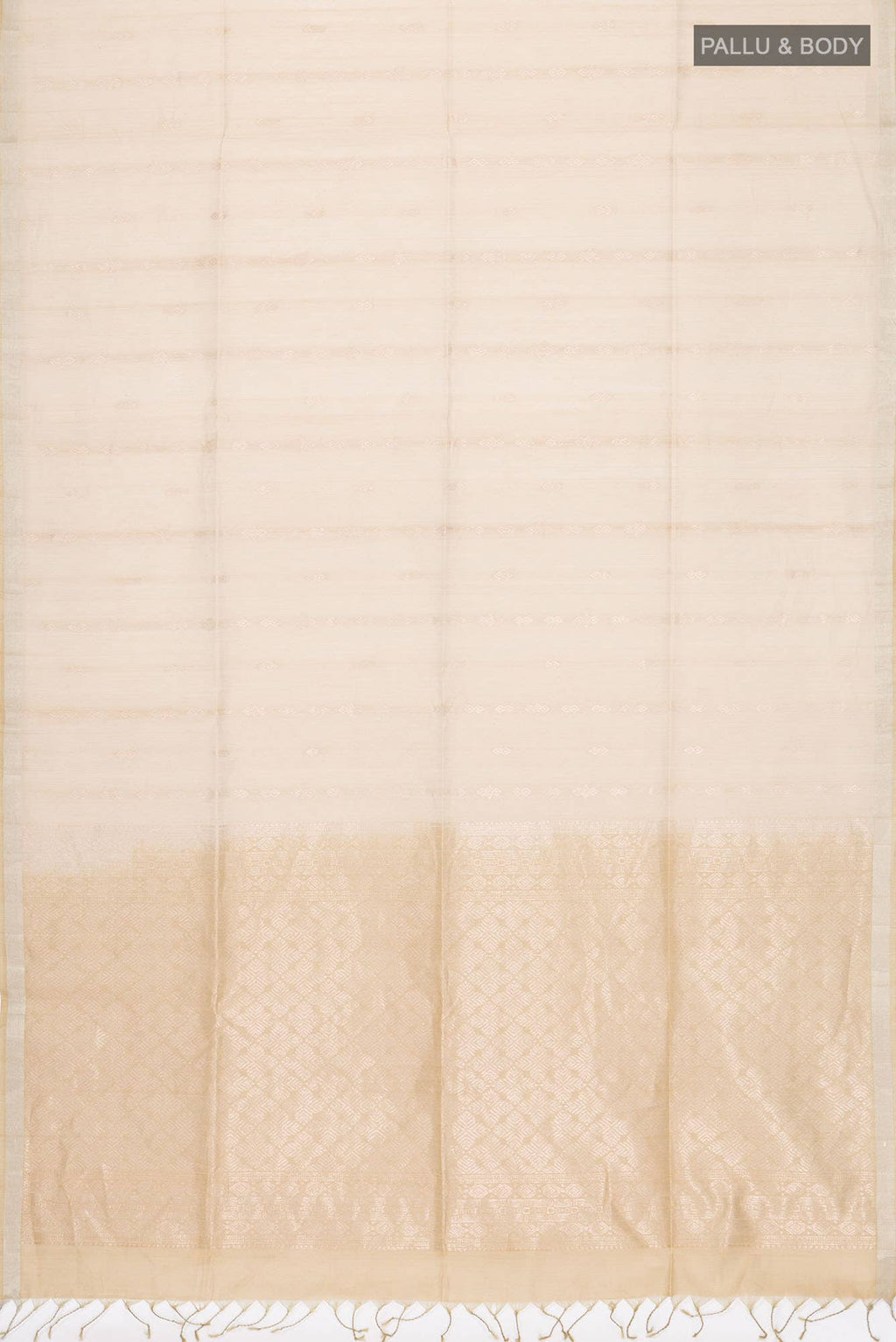 Beige Maheshwari Silk Cotton Saree