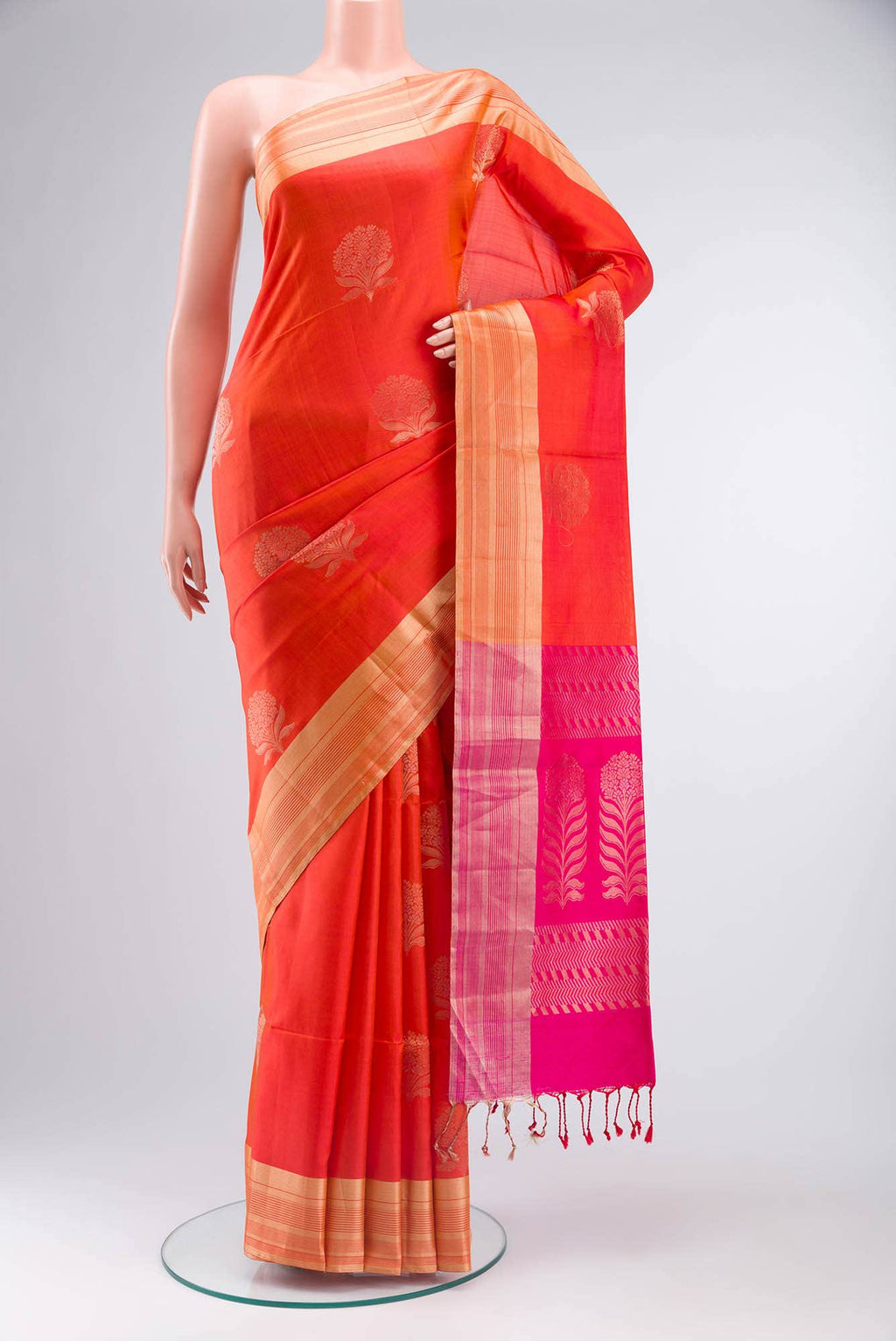 Orange Soft Silk Saree