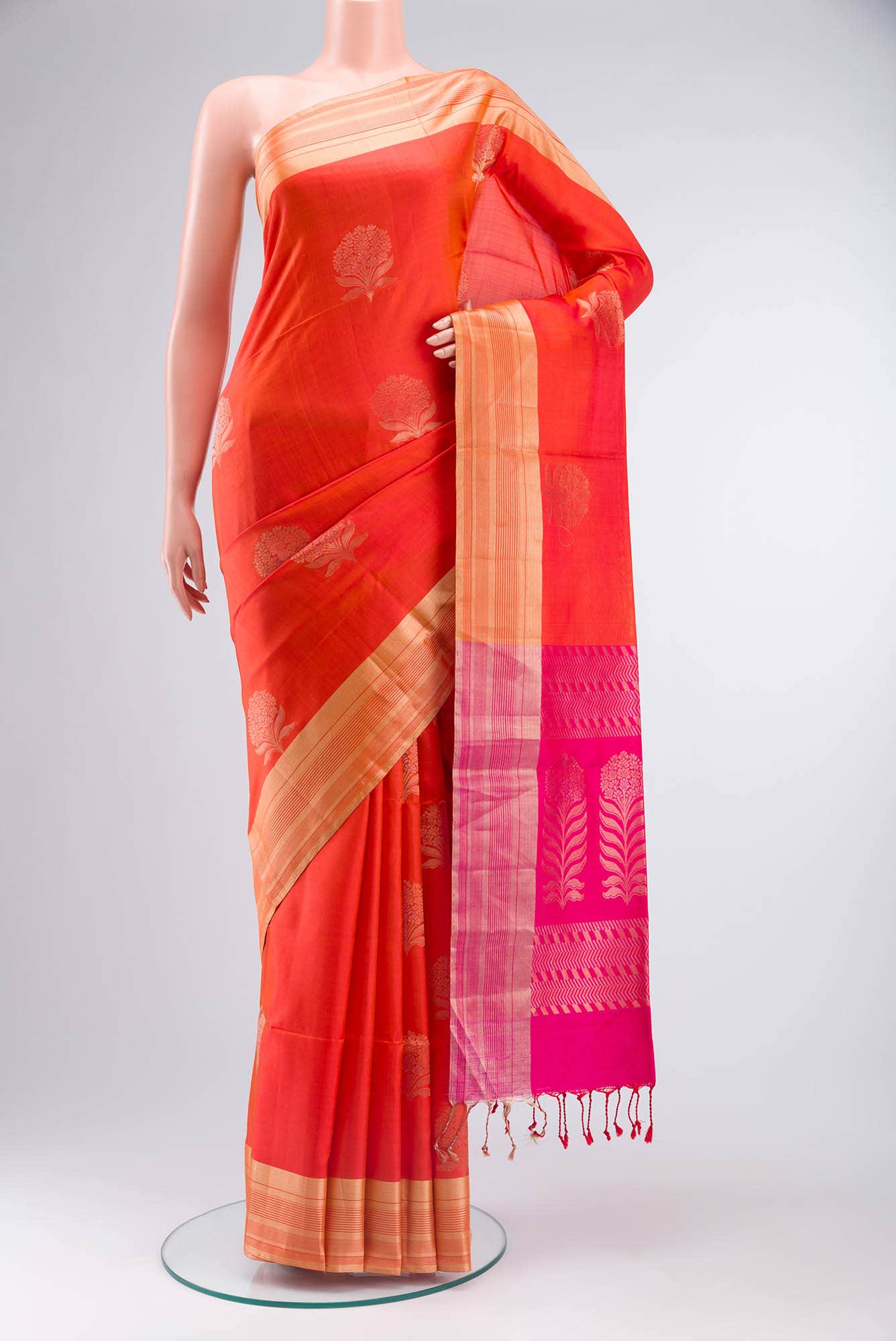 Orange Soft Silk Saree
