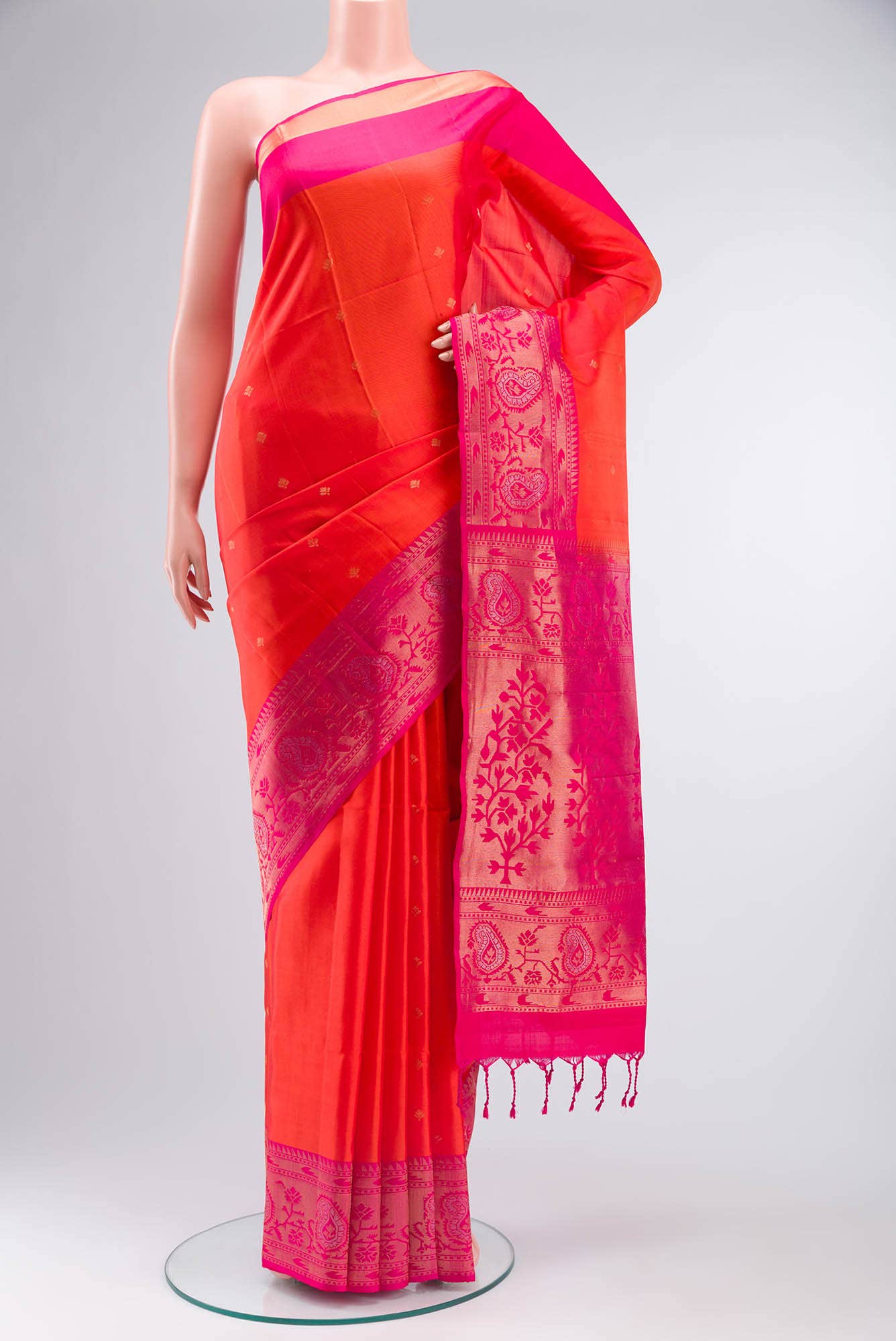 Orange Soft Silk Saree