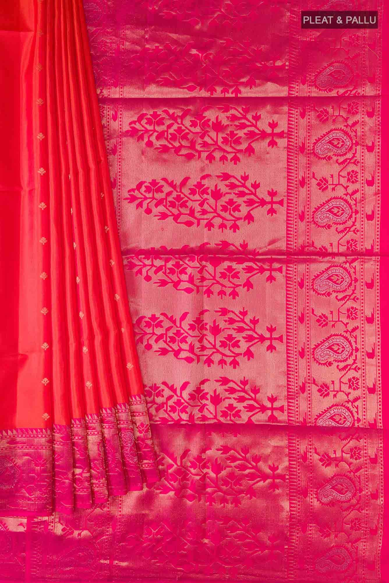 Orange Soft Silk Saree