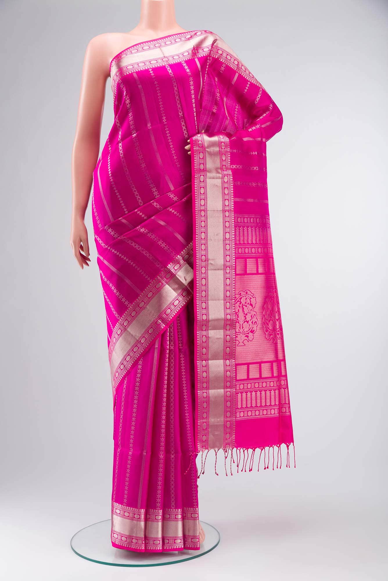 Rani Pink Soft Silk Saree