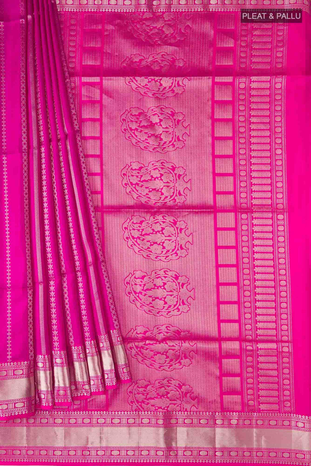 Rani Pink Soft Silk Saree