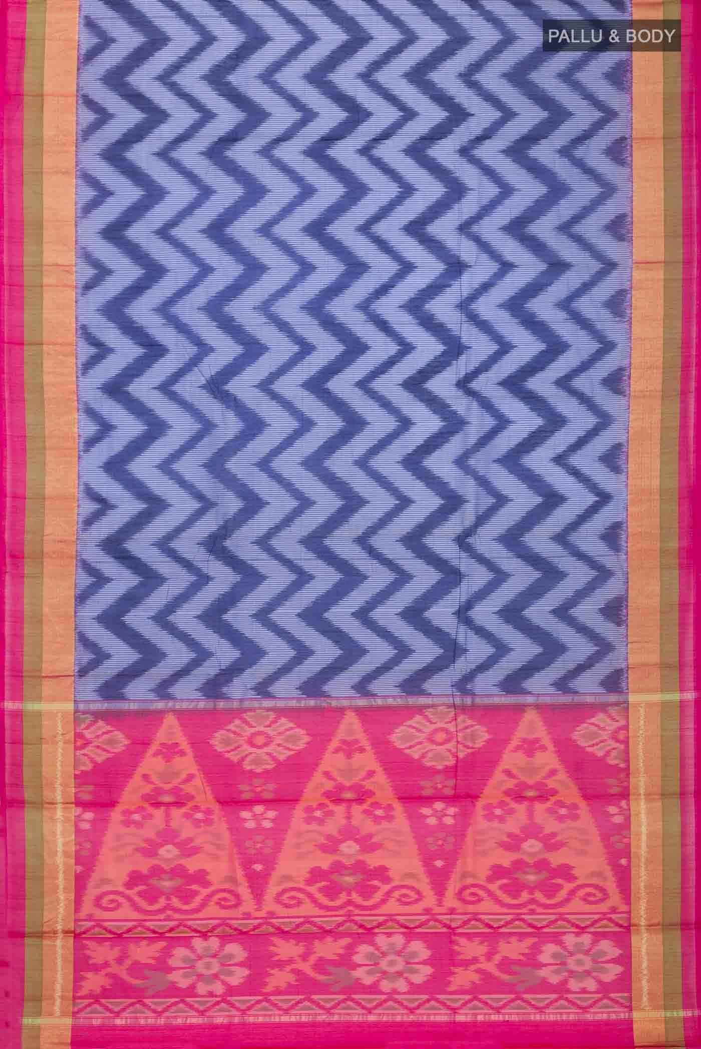 Blue Silk Cotton Saree