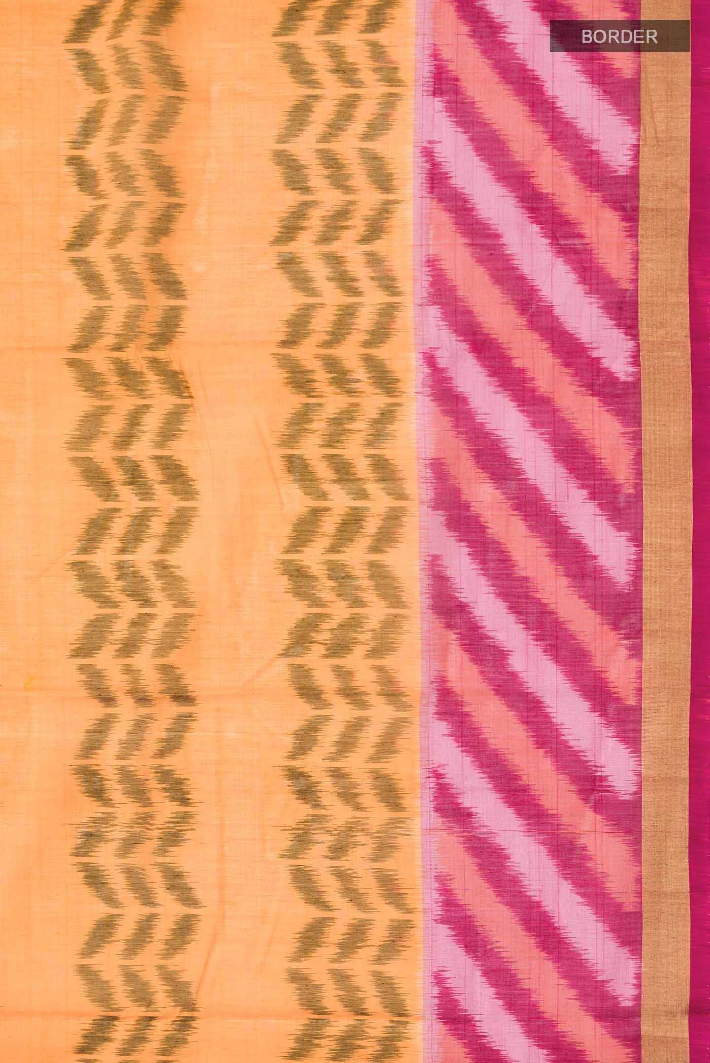 Orange Silk Cotton Saree