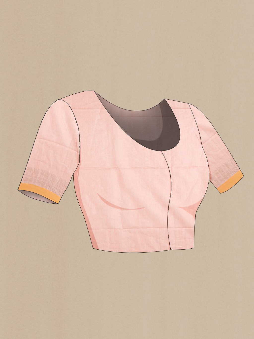 Peach Silk Cotton Saree