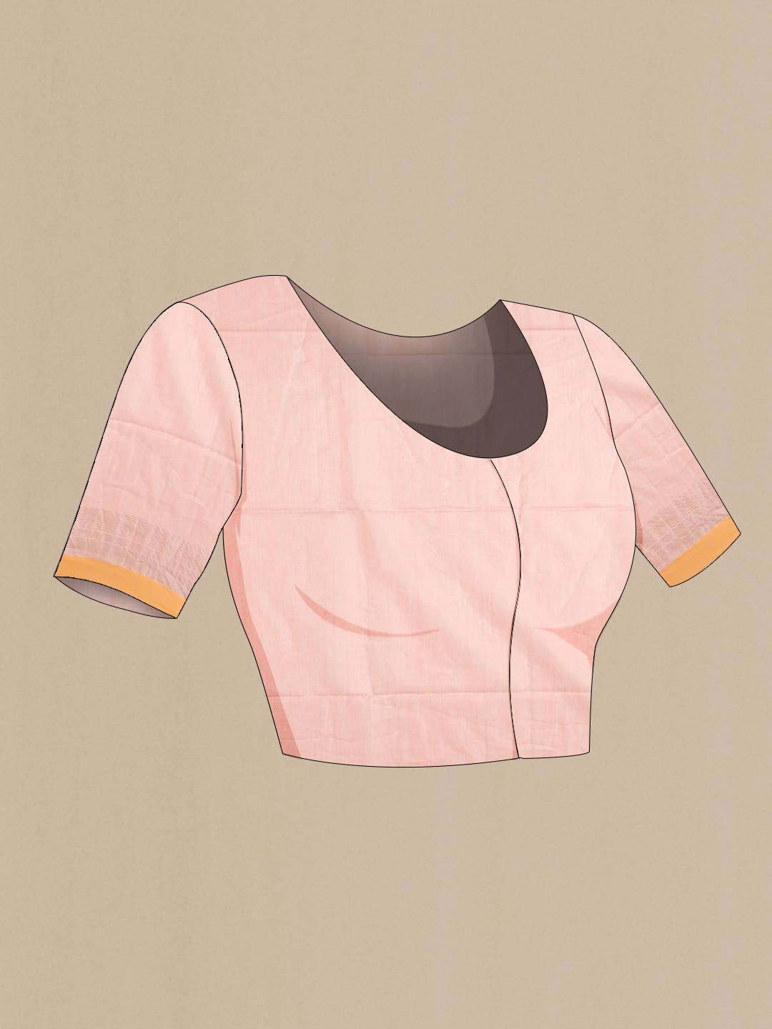 Peach Silk Cotton Saree