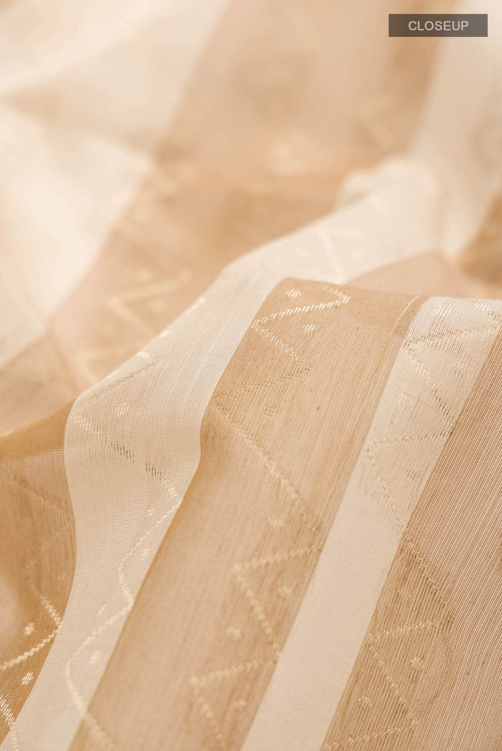 Beige Silk Cotton Saree