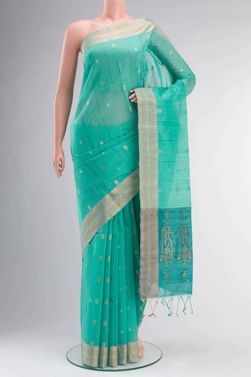Blue Silk Cotton Saree