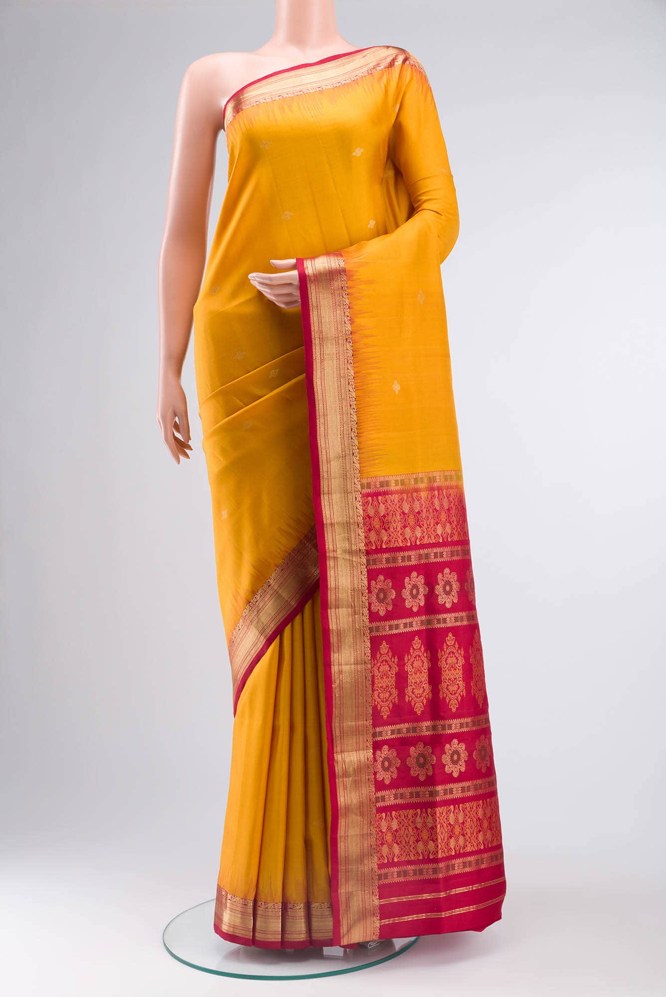 Yellow Soft Silk Saree