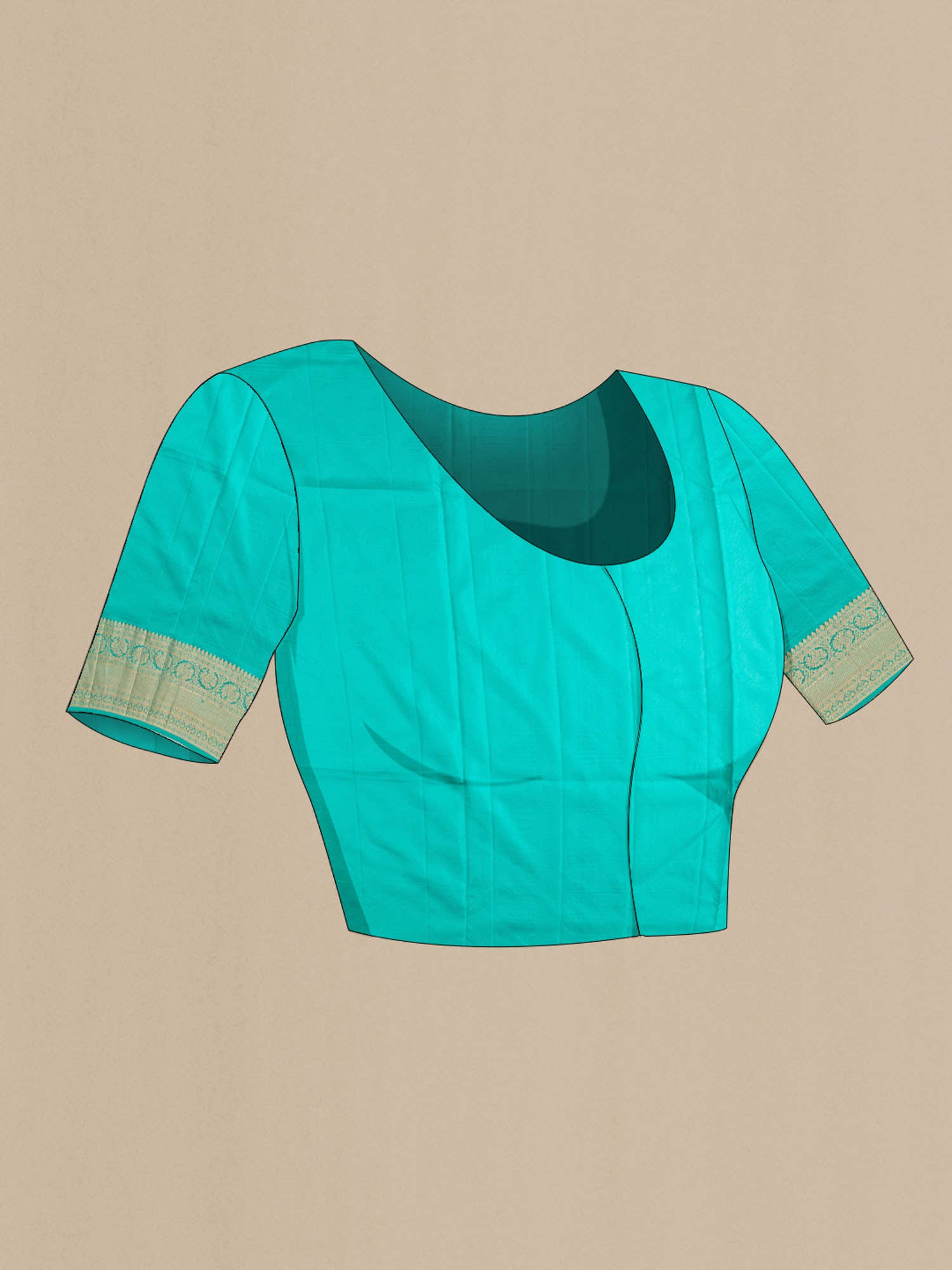 Turquoise Soft Silk Saree