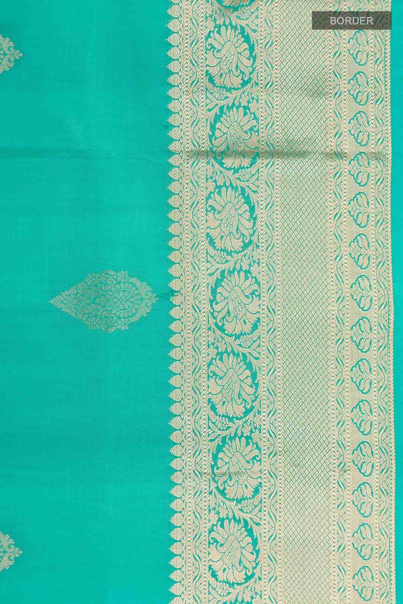 Turquoise Soft Silk Saree