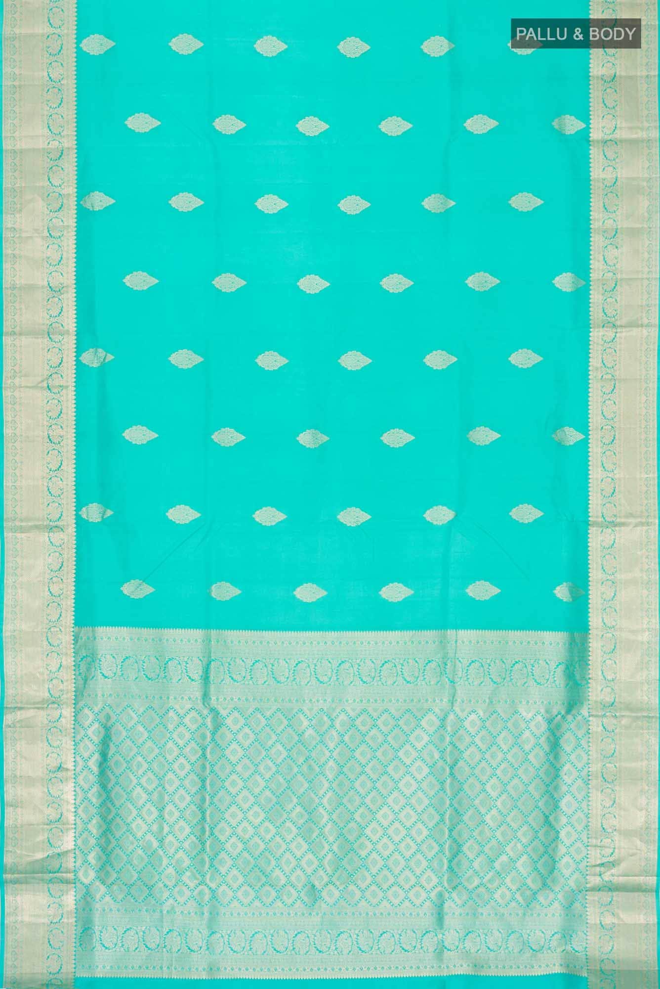 Turquoise Soft Silk Saree