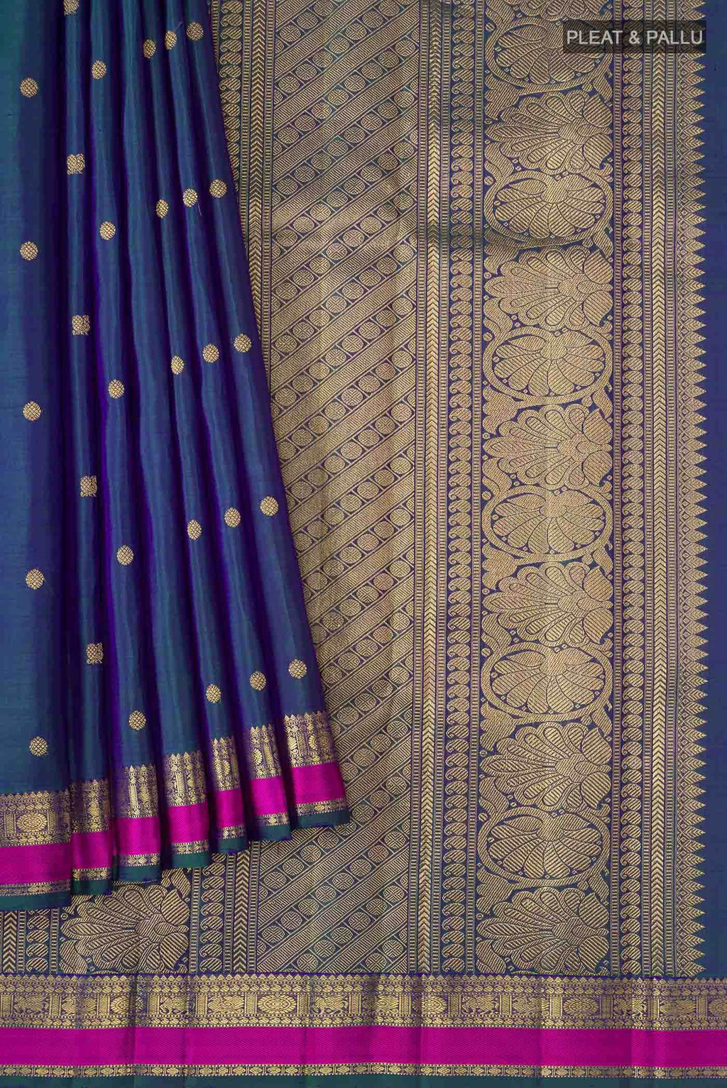 Blue Kanchipuram Silk Saree