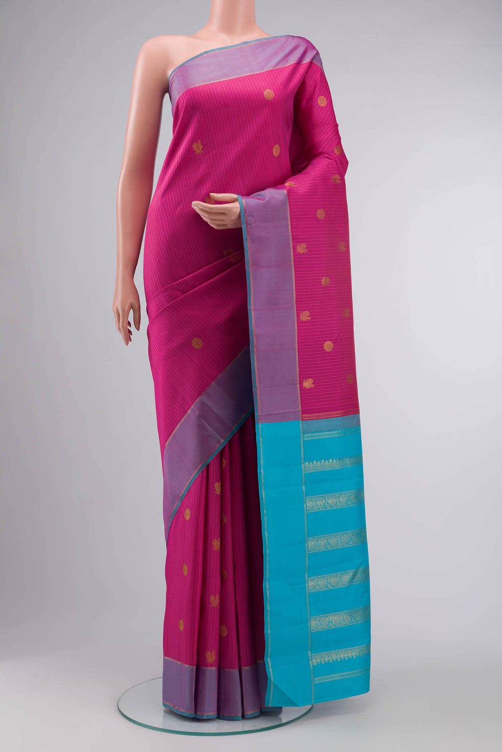 Pink Kanchipuram Silk Saree
