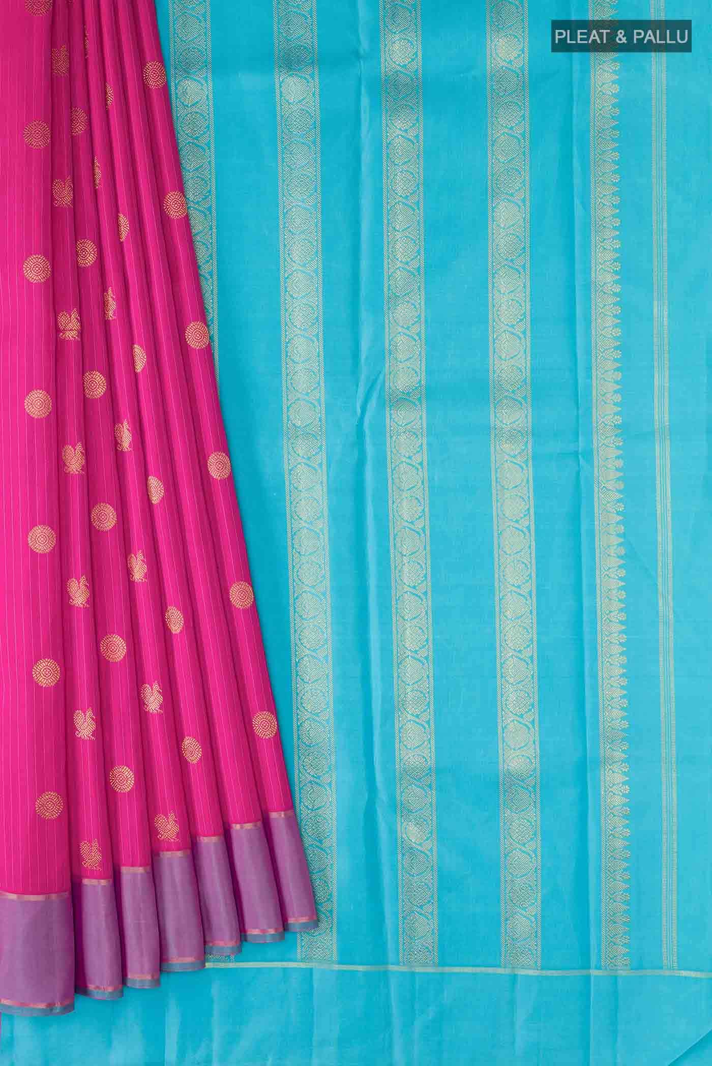 Pink Kanchipuram Silk Saree