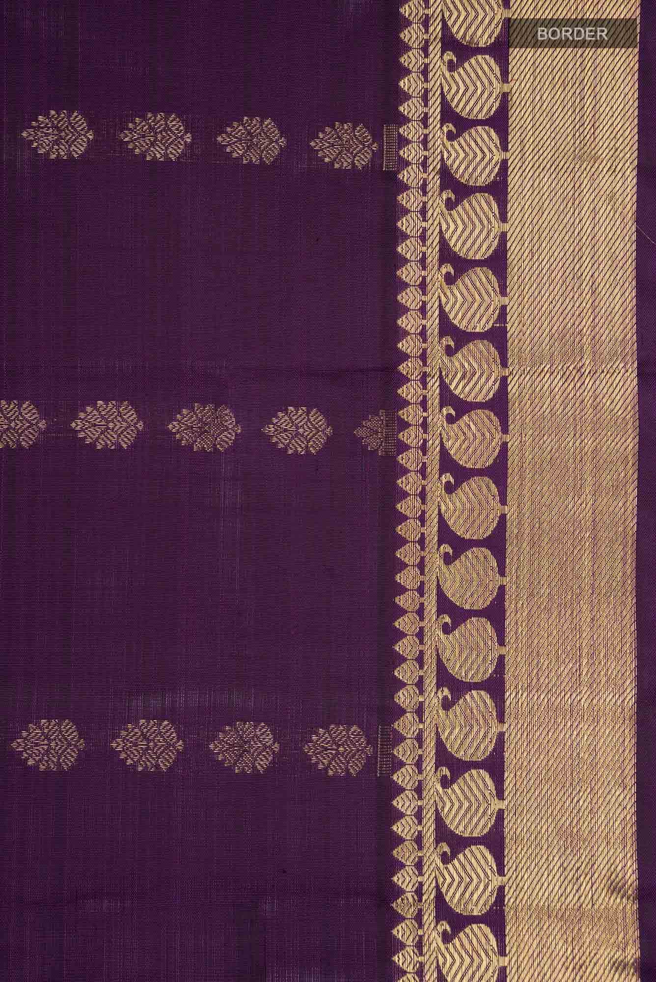 Pure Silk Pure Zari Purple Kanchipuram Saree