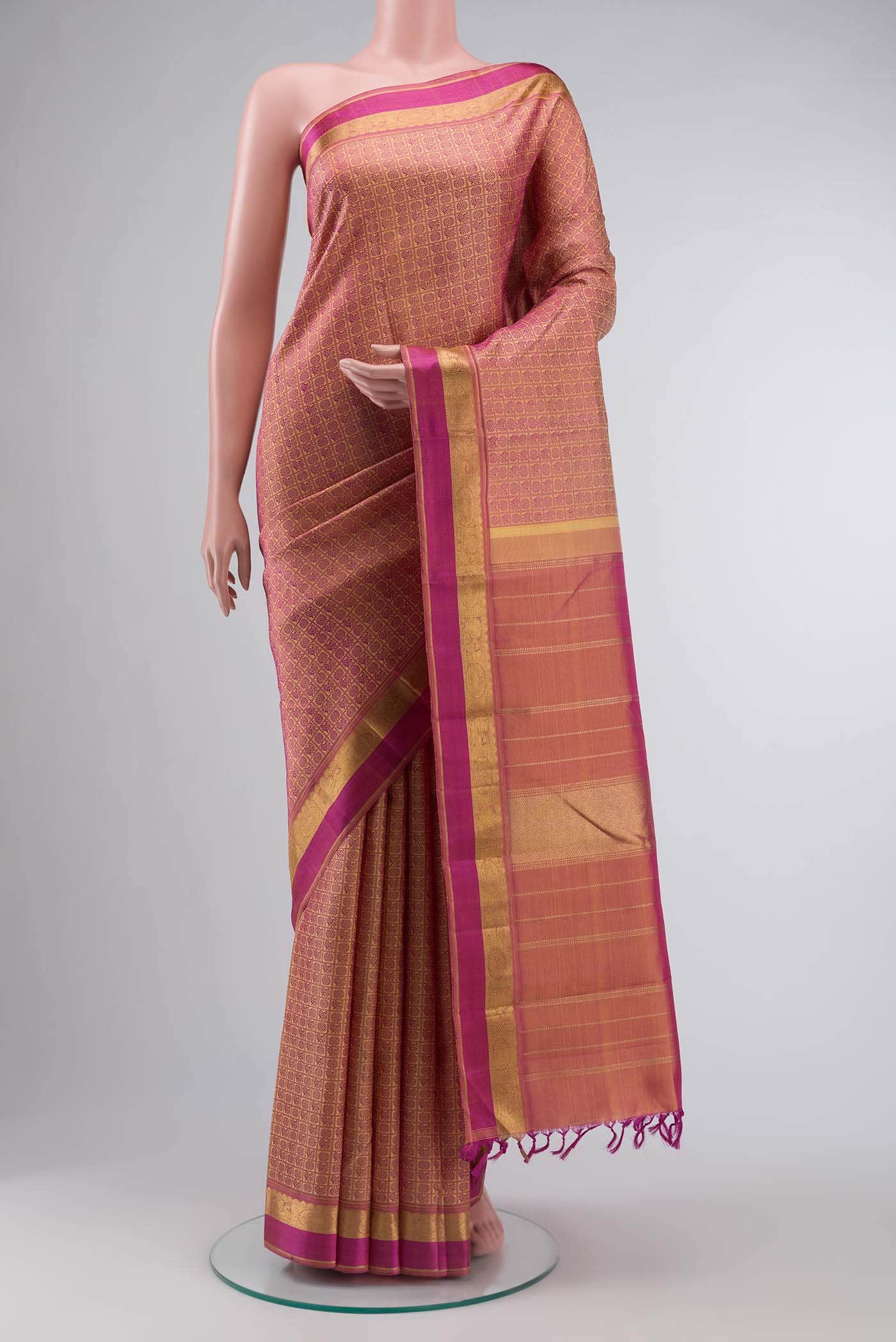 Magenta Kanchipuram Silk Saree