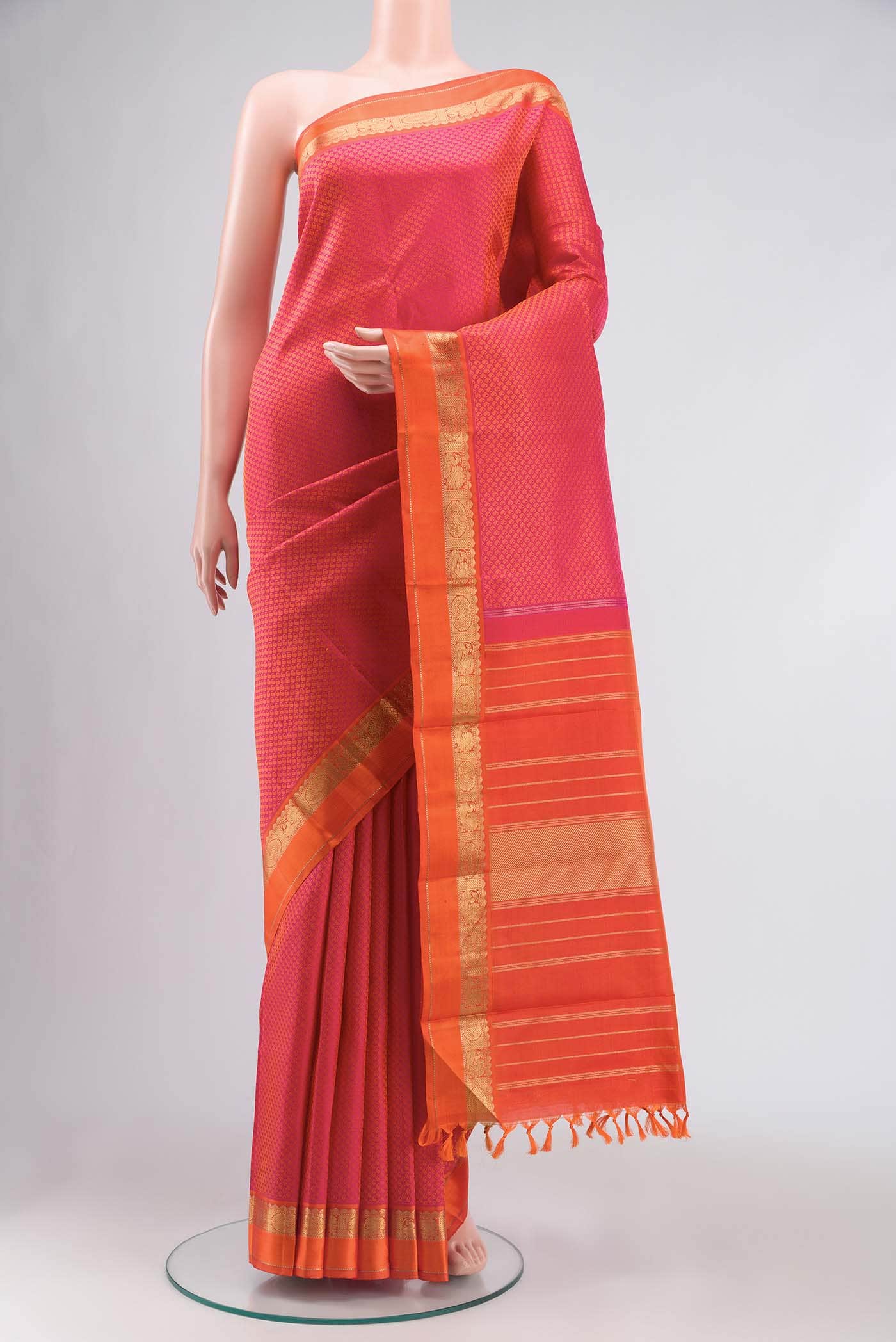 Pure Silk Pure Zari Multi Kanchipuram Saree