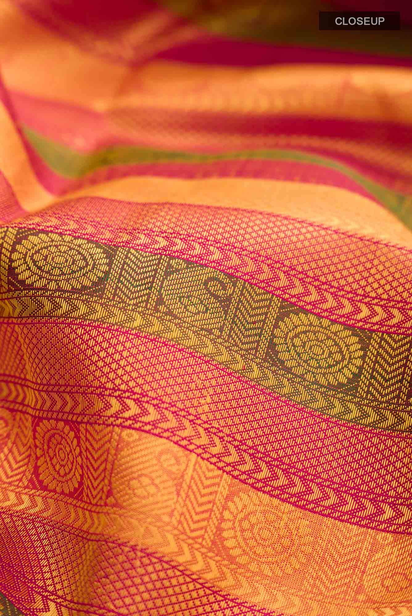 Pure Silk Pure Zari Multi Kanchipuram Saree