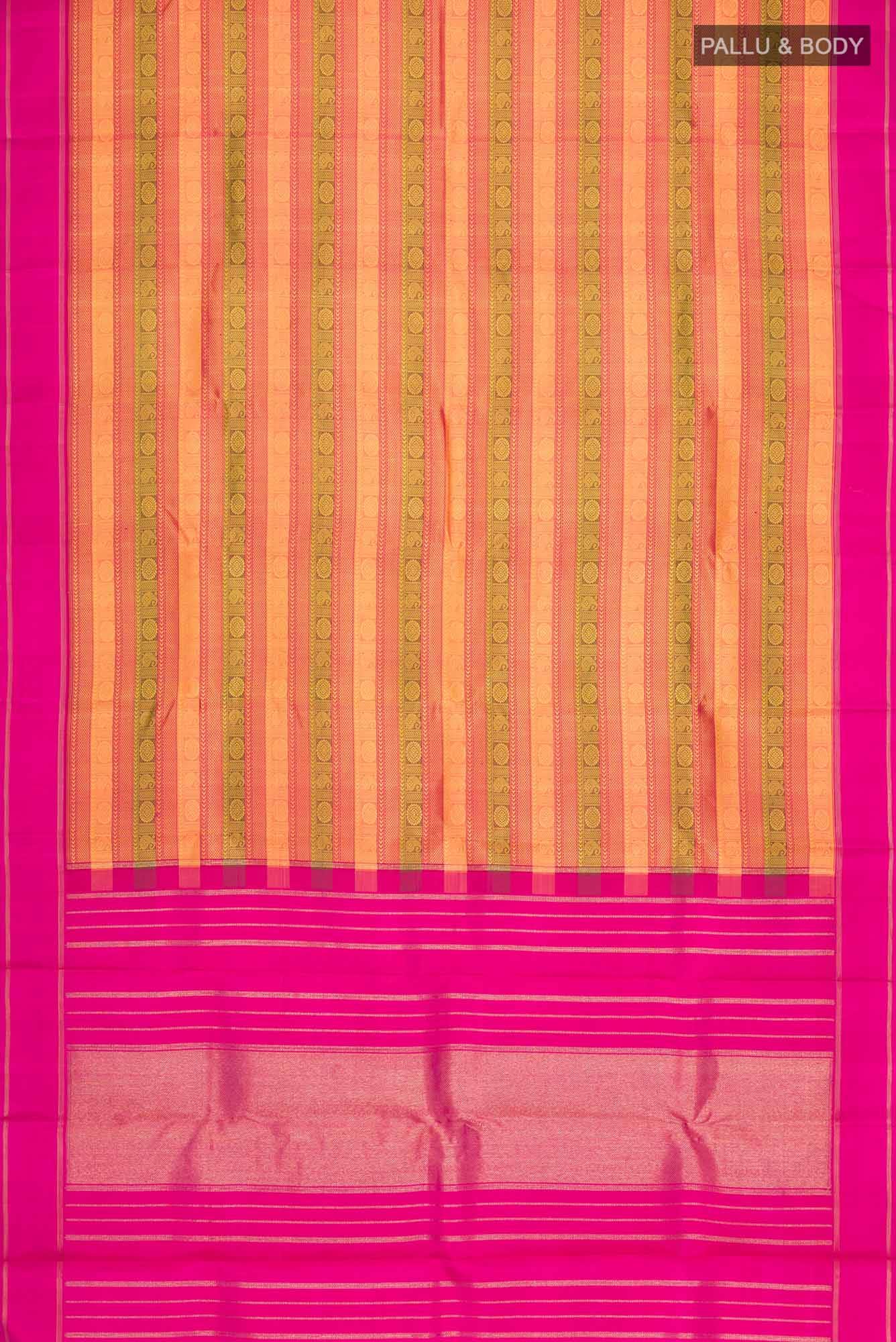 Pure Silk Pure Zari Multi Kanchipuram Saree