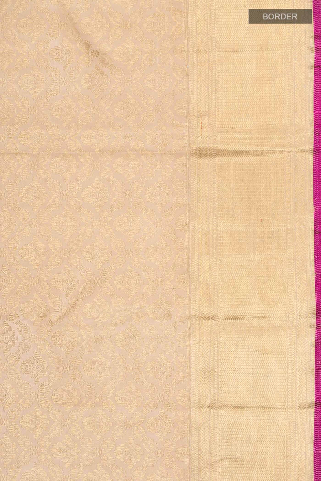 Beige Kanchipuram Silk Saree