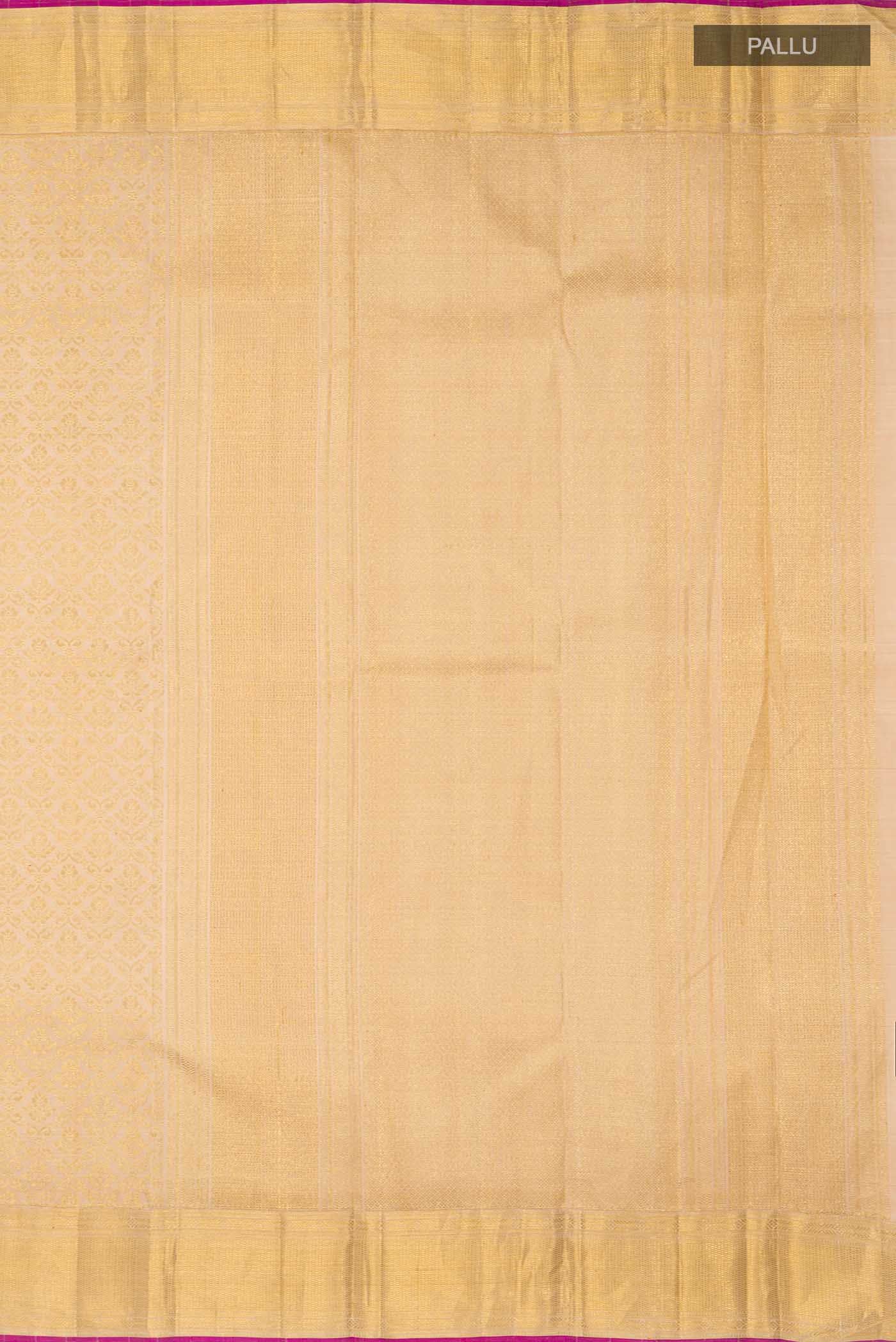 Beige Kanchipuram Silk Saree