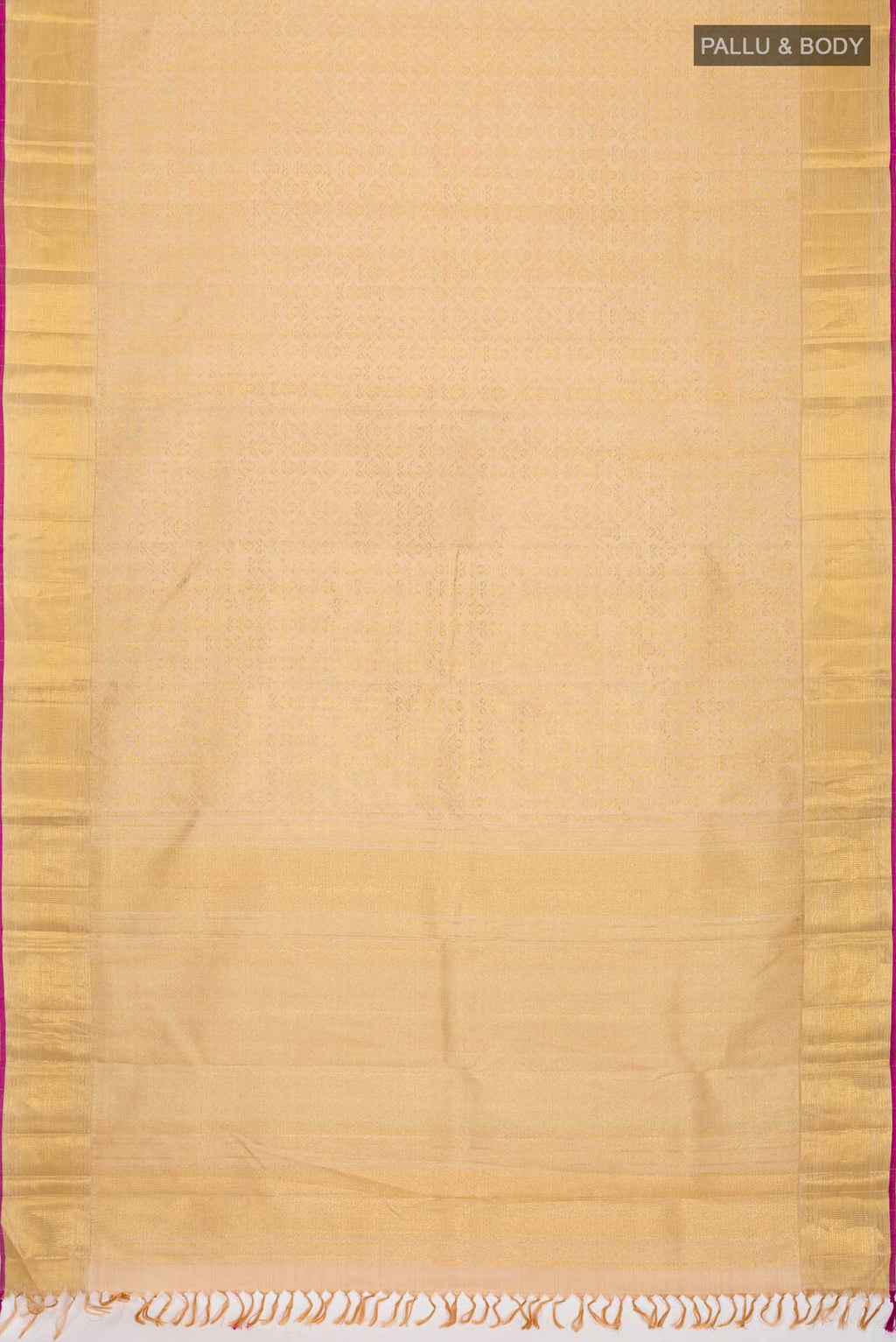 Beige Kanchipuram Silk Saree
