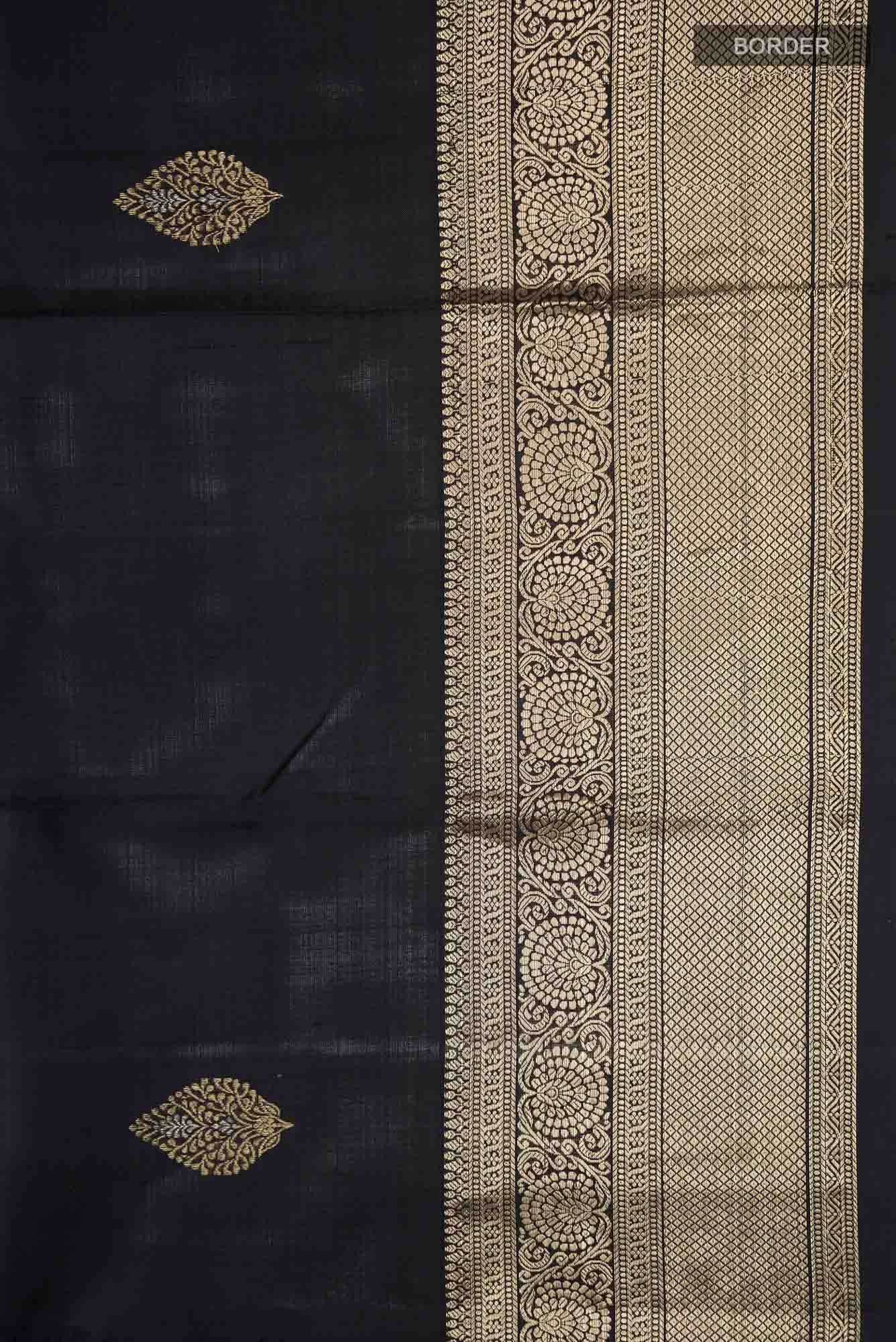 Black Kanchipuram Silk Saree