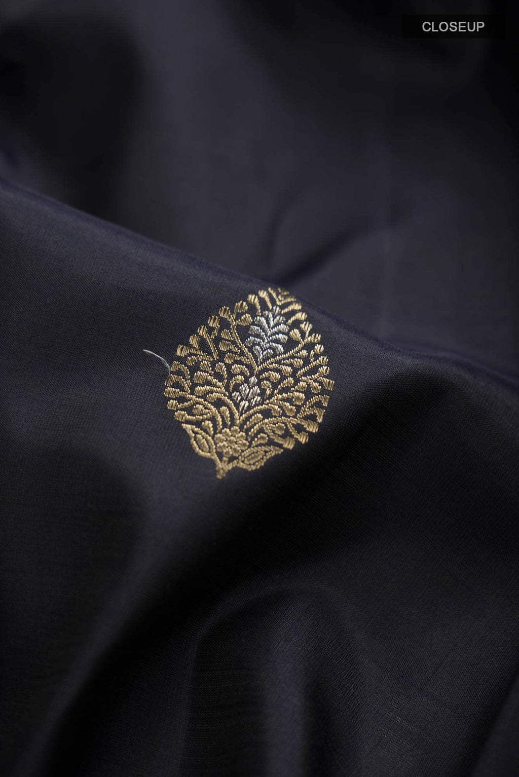 Black Kanchipuram Silk Saree