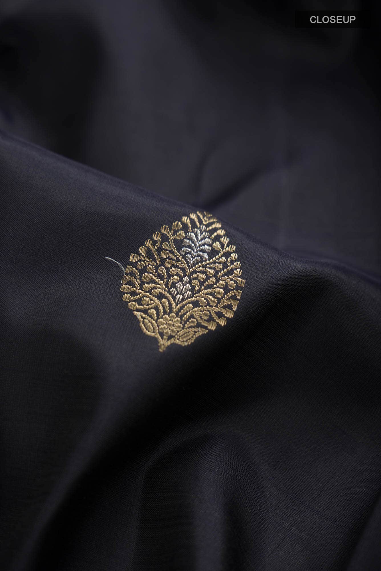 Black Kanchipuram Silk Saree