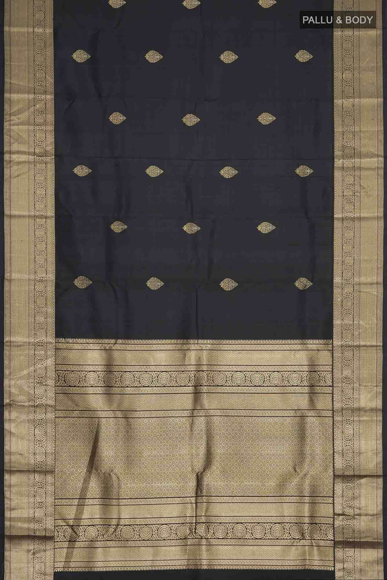 Black Kanchipuram Silk Saree