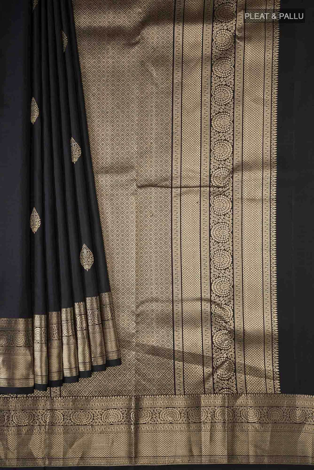 Black Kanchipuram Silk Saree